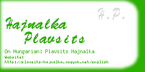 hajnalka plavsits business card